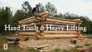 Building Log Cabin Walls  Townsends Homestead Part One [upl. by Wirth]