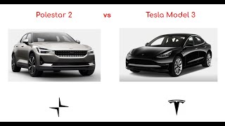 Polestar 2 vs Tesla Model 3  Full Detailed Comparison [upl. by Innej]