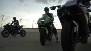 Kawasaki H2R vs H2 vs ZX10R Drag Race [upl. by Josefina210]