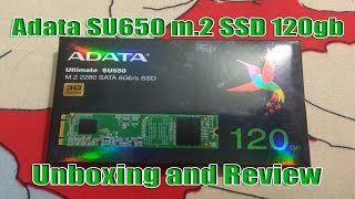 Adata SU650 m2 SSD  Unboxing and Review [upl. by Endaira]