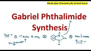 GABRIEL Phthalimide Reaction amp MechanismRNH2 Amine FormationJEE Advanced  Mains [upl. by Pawsner]