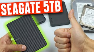 Seagate Expansion 5TB Portable Drive HDD Unboxing  Speed Test  Disassembly  External Hard Drive [upl. by Cioban]