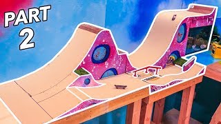 FINGERBOARD MEGA RAMP SKATEPARK CONSTRUCTION PT2 [upl. by Knarf]