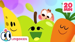 FRUITS SONG 🍏🍅  More Songs About Fruits and Veggies 🍇🥕 Lingokids [upl. by Elston]