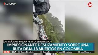 Deslizamiento de tierra en Colombia hay 18 muertos [upl. by Doyle422]