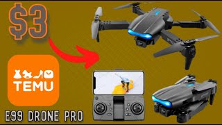 Testing a 3 Drone from TEMU  E99K3 Drone Pro Review [upl. by Ahsinra]