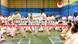 Heian Sandan Kata Bunkai demonstrated by Naka Shihan [upl. by Yeltnarb]