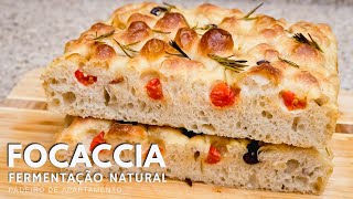 Focaccia com Fermentação Natural Super Macia [upl. by Trik943]