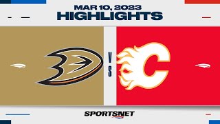 NHL Highlights  Ducks vs Flames  March 10 2023 [upl. by Siravaj]