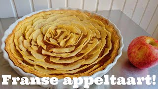 Recept voor Franse Appeltaart met een roos van appels  Bakken met Bastaart [upl. by Hayila]