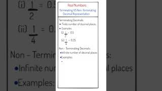 Terminating VS Non  Terminating decimals  RealNumbers [upl. by Ankney]