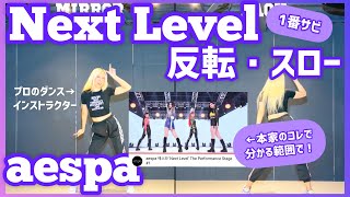 【Tutorial】aespa에스파 quotNext Levelquot 反転・スロー 1番サビダンス 【とりあえずおぼえたい人向け】 [upl. by Llenrad]