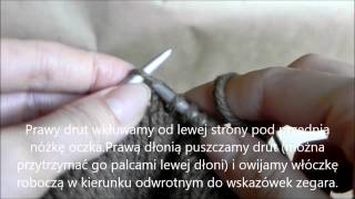 Podstawy robienia na drutach  oczka prawe stylem angielskim knitting english style [upl. by Boj]