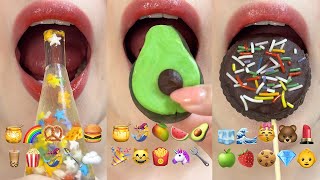 asmr 30 MINUTES EMOJI FOOD CHALLENGE COLLABORATION FOR RELAXING SATISFYING 이모지 먹방 eating sounds [upl. by Lorelie480]