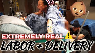 INTENSE 21 HOUR LABOR amp DELIVERY Induction  RAW amp REAL Birth Vlog BradAndLex [upl. by Sauncho52]