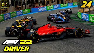 LAWRENCE STROLL MAKES A DEMAND LECLERC BLOCKS TRACK  F1 23 Driver Career Mode Part 24 [upl. by Aneris471]