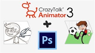 Von der PhotoshopZeichnung zur Animation  CrazyTalk Animator 3  PSD ImportFunktion [upl. by Yorker]