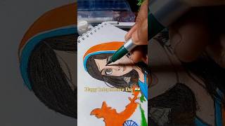 Happy independence day 🌍🇮🇳 drawing independenceday india love art shorts [upl. by Spiros199]