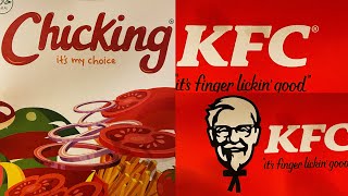 KFC vs Chicking  Fried Chicken Strips Popcorn Wings and Fries [upl. by Llerehs646]