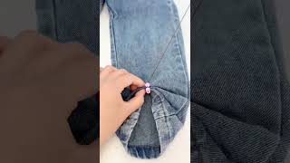 Cómo decorar la bota de tus jeans con perlas  Ideas de manualidades fáciles de hacer en casa [upl. by Juna]