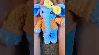 CUTE ELEPHANT crocheted from plush yarn 😍 amigurumi crochet toys [upl. by Drona242]