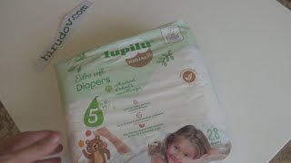 Lupilu Diapers Extra Soft Nature No 5 1116 kg 28 pcs Unboxing and Test [upl. by Latyrc]