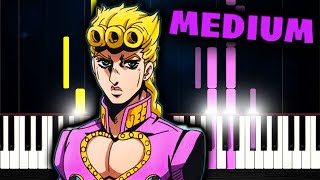 Giornos Theme  Best Part  Piano Tutorial MEDIUM [upl. by Eillime525]