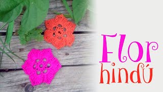 Flor Hindú a crochet [upl. by Gromme688]