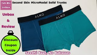 ALMO Second Skin MicroModal Solid Trunks  Unboxing amp Review [upl. by Arliene]