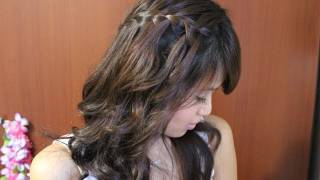 How to Waterfall Braid Hairstyle for Long and Short Hair Tutorial [upl. by Kcira356]