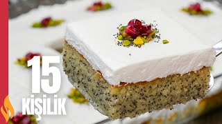 Haşhaşlı Şerbetli Kek 😋 15 Kişilik ✅ Tereddütsüz Deneyin [upl. by Elleuqram643]