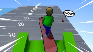 BALDI AND PIGGY SNOWBOARD JUMPING COMPETITION in HUMAN FALL FLAT [upl. by Varien285]