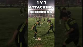 1v1 Attacking amp Defending Drills shorts youtubeshorts ytshort football attack defender [upl. by Nirtiak588]