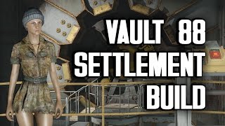 Vault 88 quotLivedInquot Settlement Build  A Tour of My Vault [upl. by Aicyle]