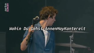 Wohin du gehst Live  Annenmaykantereit Lyrics  SUB español [upl. by Noskcaj]