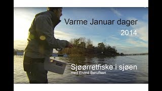 Sjøørretfiske i sjøen  Varme Januar dager 2014 Med Eivind Berulfsen [upl. by Belak]