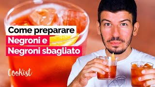 Negroni o Negroni sbagliato La videoricetta di uno dei migliori bartender dItalia [upl. by Omlesna]