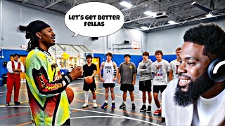 DUKE DENNIS Coached his AAU Basketball Team REACTION [upl. by Amolap]