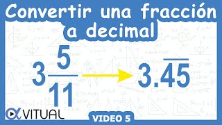 Convertir una fracción mixta a número decimal [upl. by Schwab]