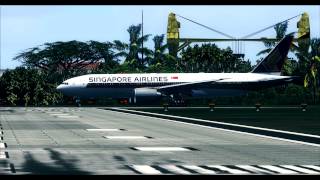 PMDG777 Take off at Rarotonga International Airport NCRG [upl. by Ardnosal]