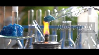 Heating Hydrated Copper Sulphate CuSO45H2O  Water of crystallization and copper sulphate [upl. by Drud]