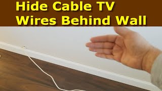 How to Hide Cable TV Wires in Wall [upl. by Fahy]