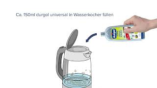 Anleitung durgol universal  Wasserkocher entkalken [upl. by Gerry875]