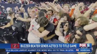 Buzzer Beater Sends Aztecs To Title Game [upl. by Coco859]