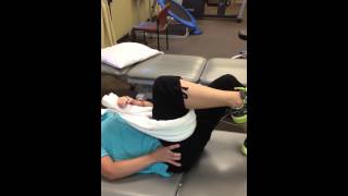 Iliopsoas Hip Flexion with Self Mobilization Progression [upl. by Nosnhoj650]