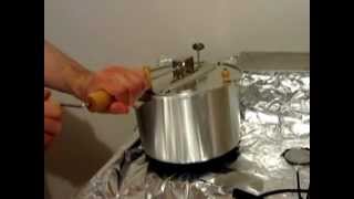 Home Roasting Coffee Beans on StoveTop with the Whirley Pop Popcorn Popper [upl. by Ajan]