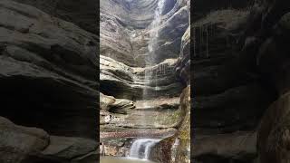 Starved Rock State Park Wildcat Canyon waterfall Spring 2024 [upl. by Ninahs]