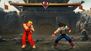 FIRE KEN vs BARDOCK  Street fighter vs Dragon Ball  DEATH BATTLE‼️ [upl. by Enelram]