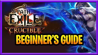 Path of Exile Crucible Beginners Guide Part 1 Act 1 Full Walkthrough 321 League Starter Rogue [upl. by Spearman]