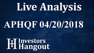 APHQF Stock Aphria Inc Live Analysis 04202018 [upl. by Atterg972]